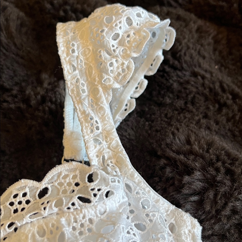 VICTORIA’S SECRET Dream Angels Eyelet Lace Unlined Corset Top Size L - Picture 4 of 10